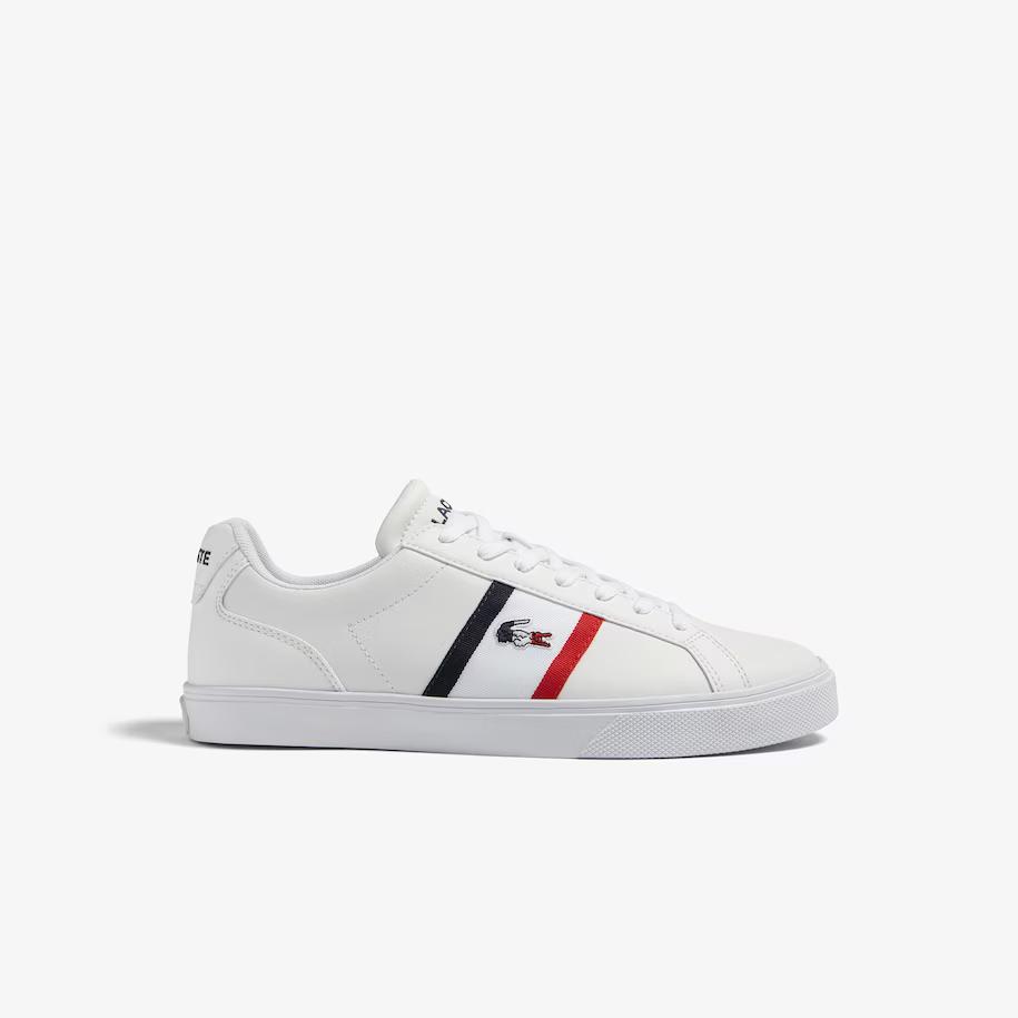 Giày Lacoste Lerond Pro Leather Multicolor Sneakers Nam Trắng Đỏ Xanh