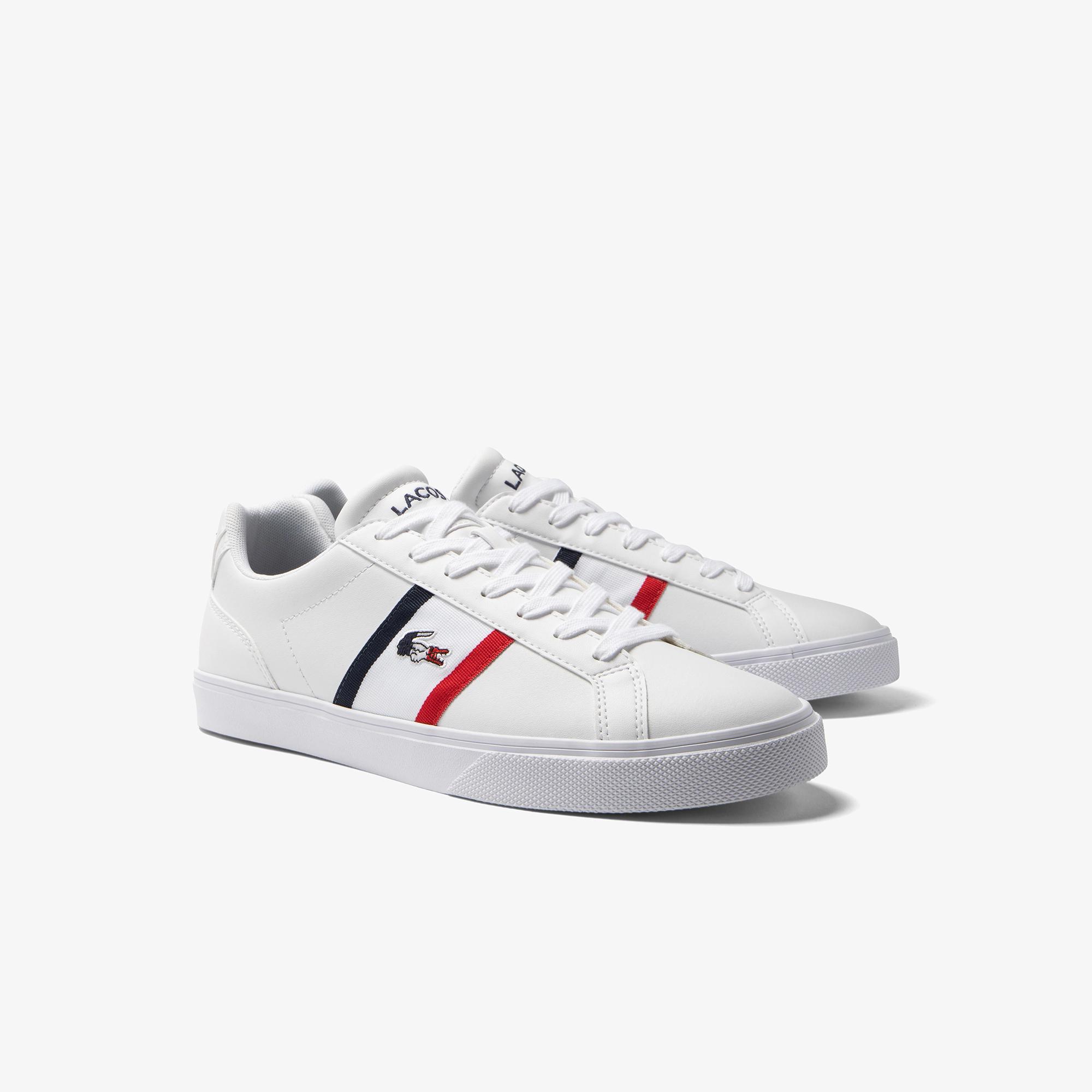 Giày Lacoste Lerond Pro Leather Multicolor Sneakers Nam Trắng Đỏ Xanh