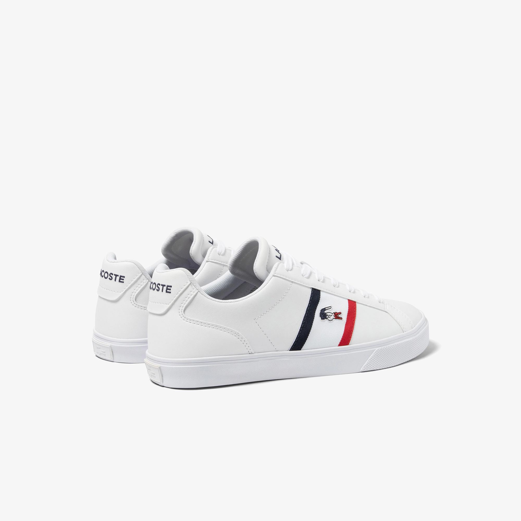 Giày Lacoste Lerond Pro Leather Multicolor Sneakers Nam Trắng Đỏ Xanh