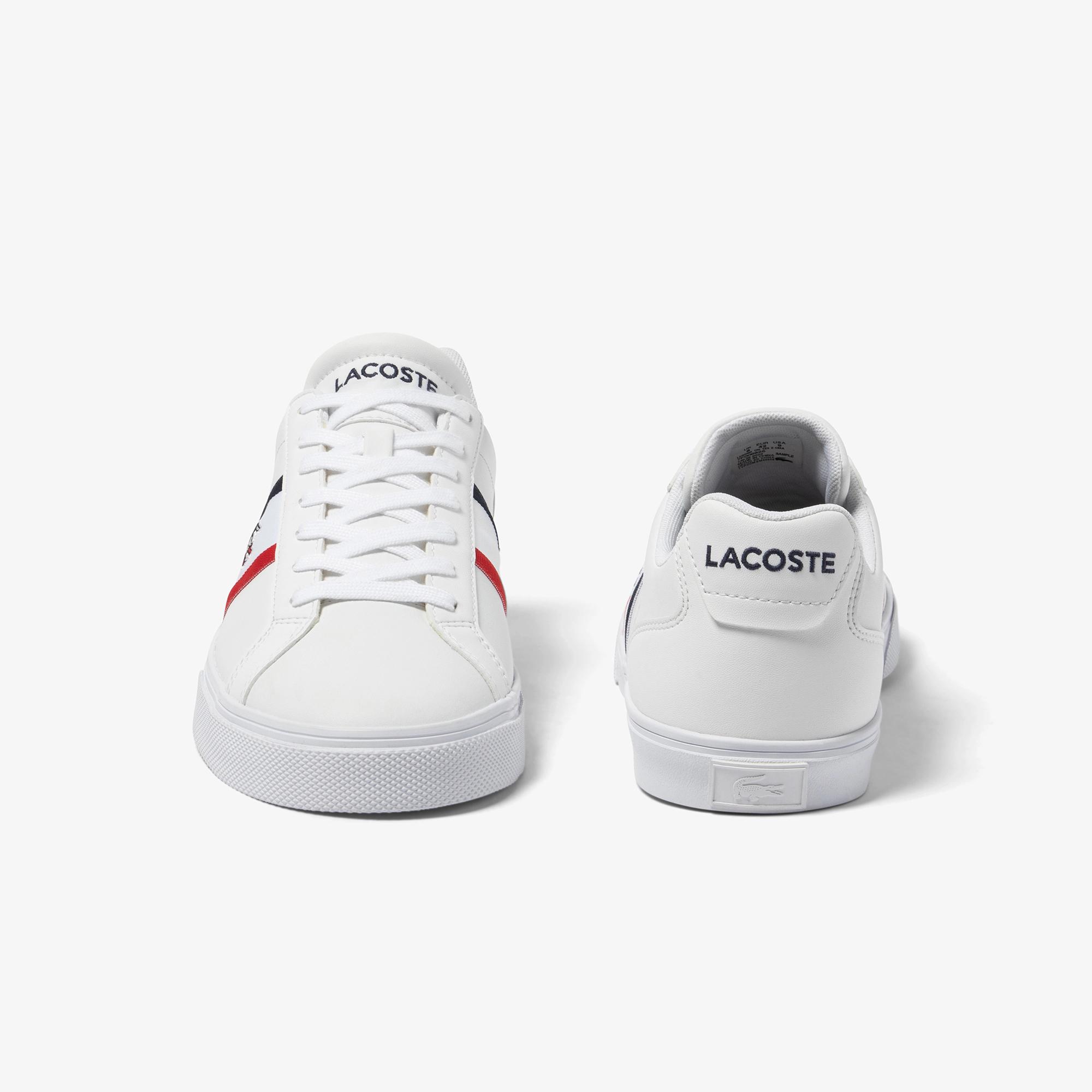 Giày Lacoste Lerond Pro Leather Multicolor Sneakers Nam Trắng Đỏ Xanh