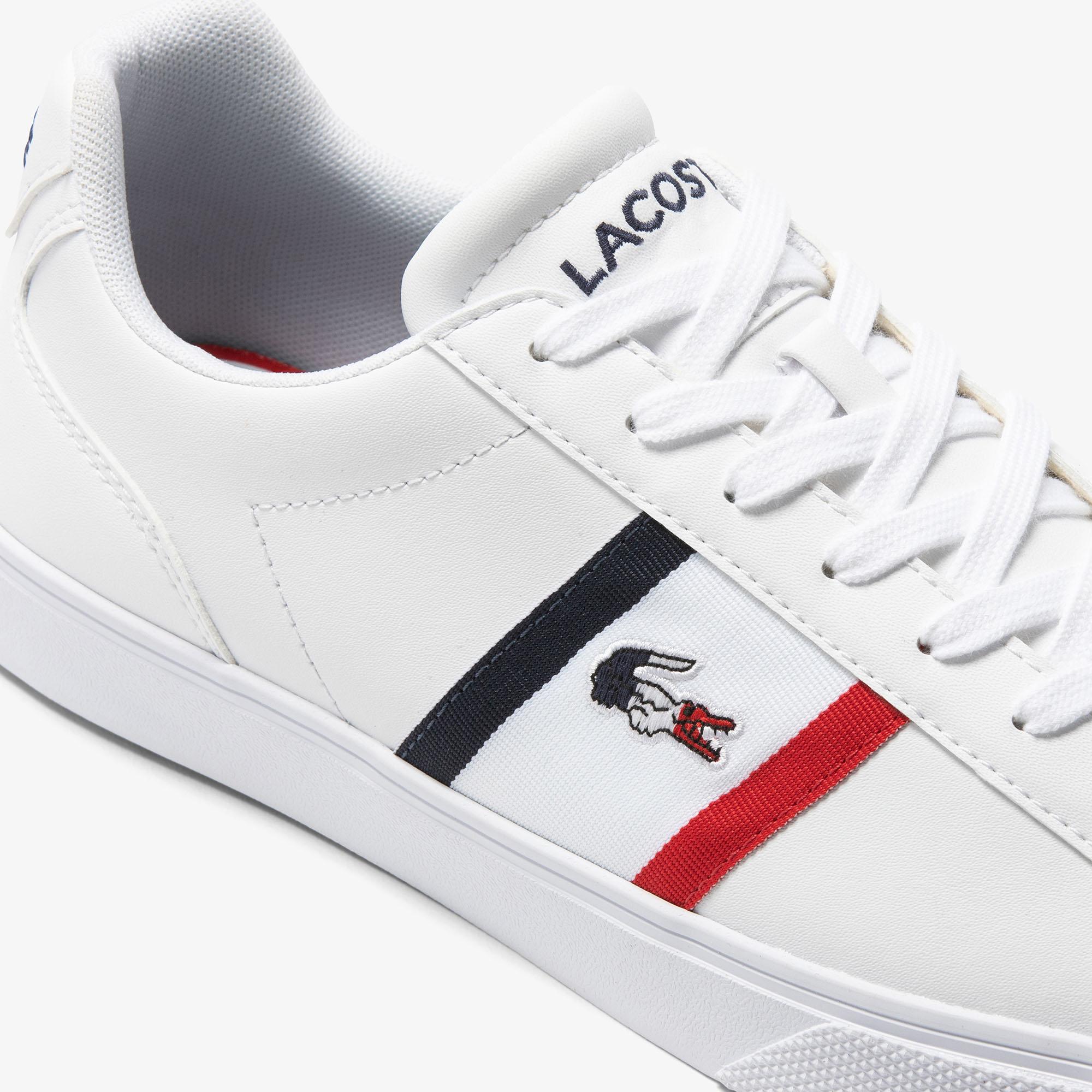 Giày Lacoste Lerond Pro Leather Multicolor Sneakers Nam Trắng Đỏ Xanh