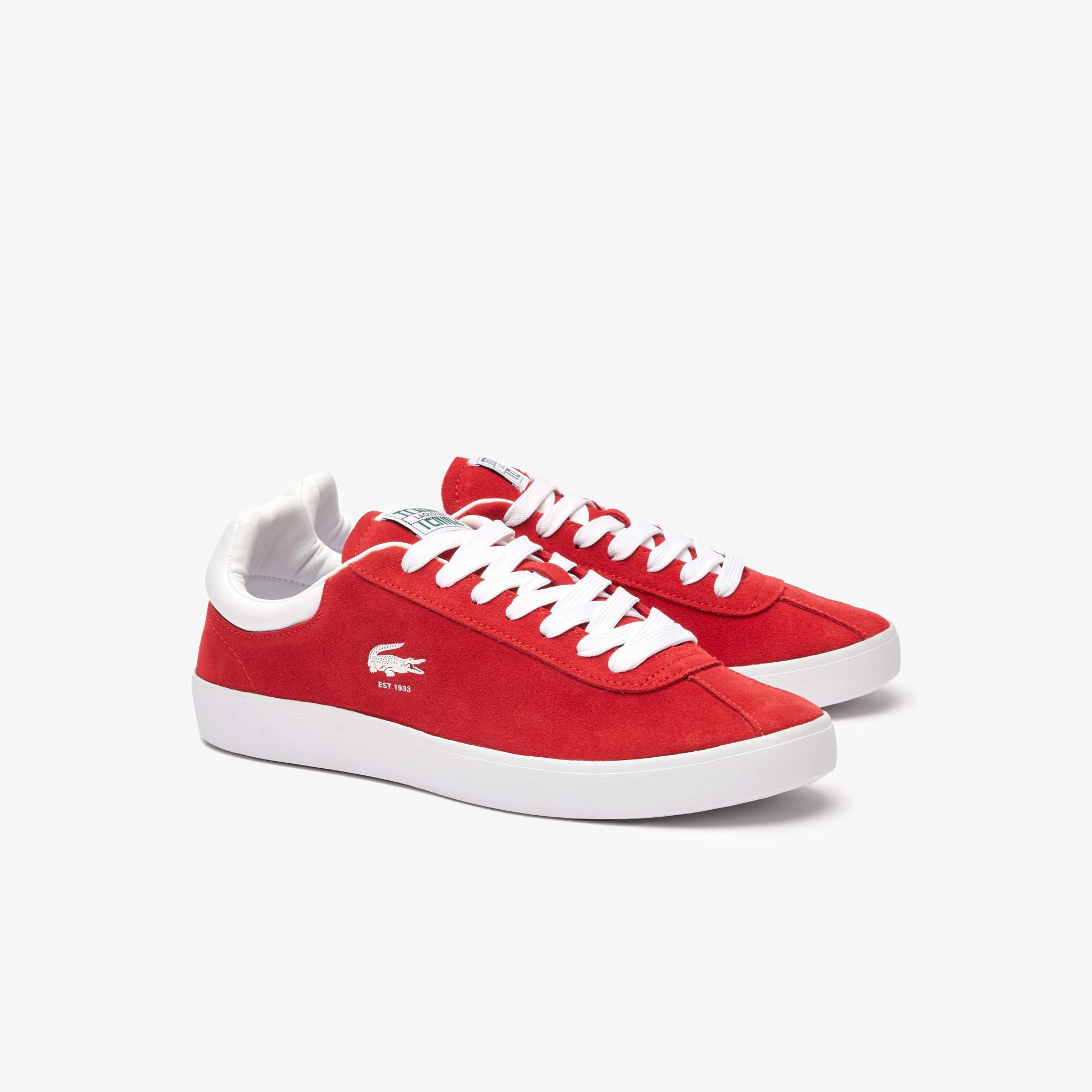 Giày Lacoste Baseshot Suede Sneakers Nam Đỏ Trắng