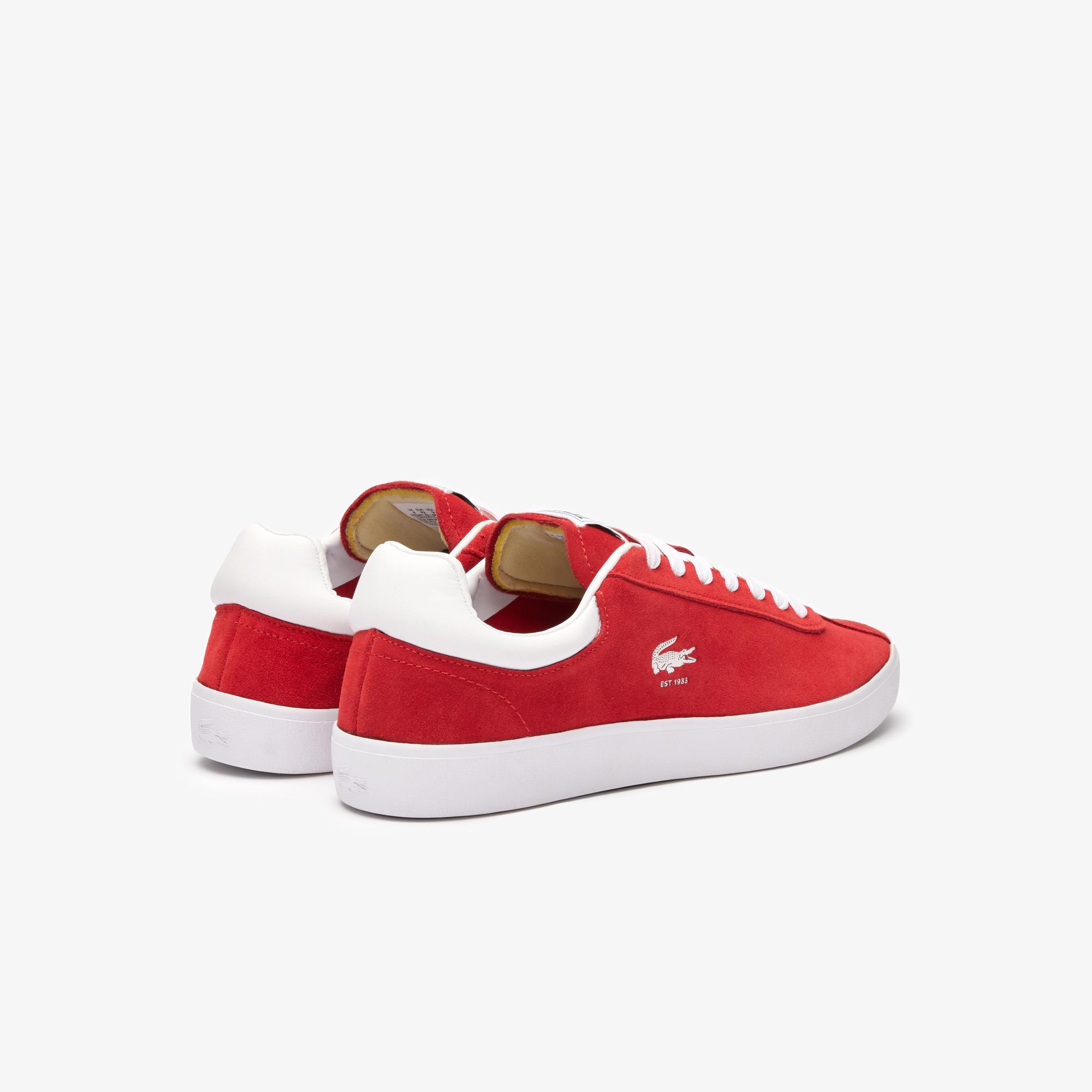 Giày Lacoste Baseshot Suede Sneakers Nam Đỏ Trắng