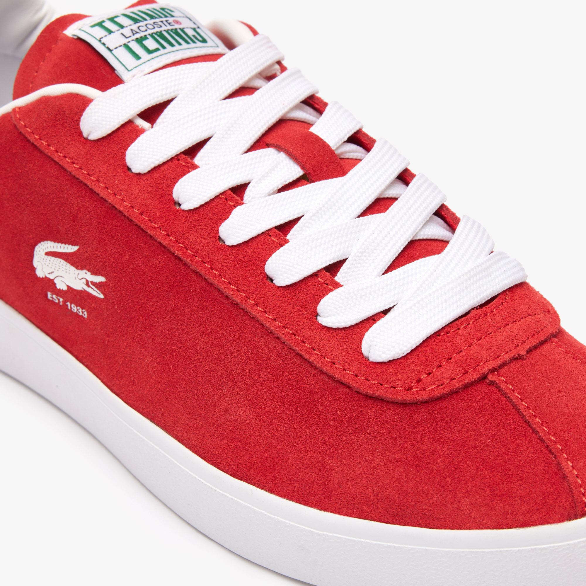 Giày Lacoste Baseshot Suede Sneakers Nam Đỏ Trắng