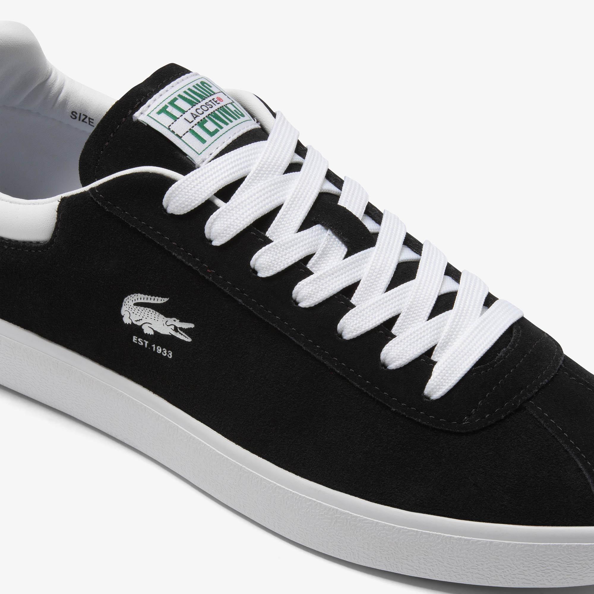 Giày Lacoste Baseshot Suede Sneakers Nam Đen Trắng