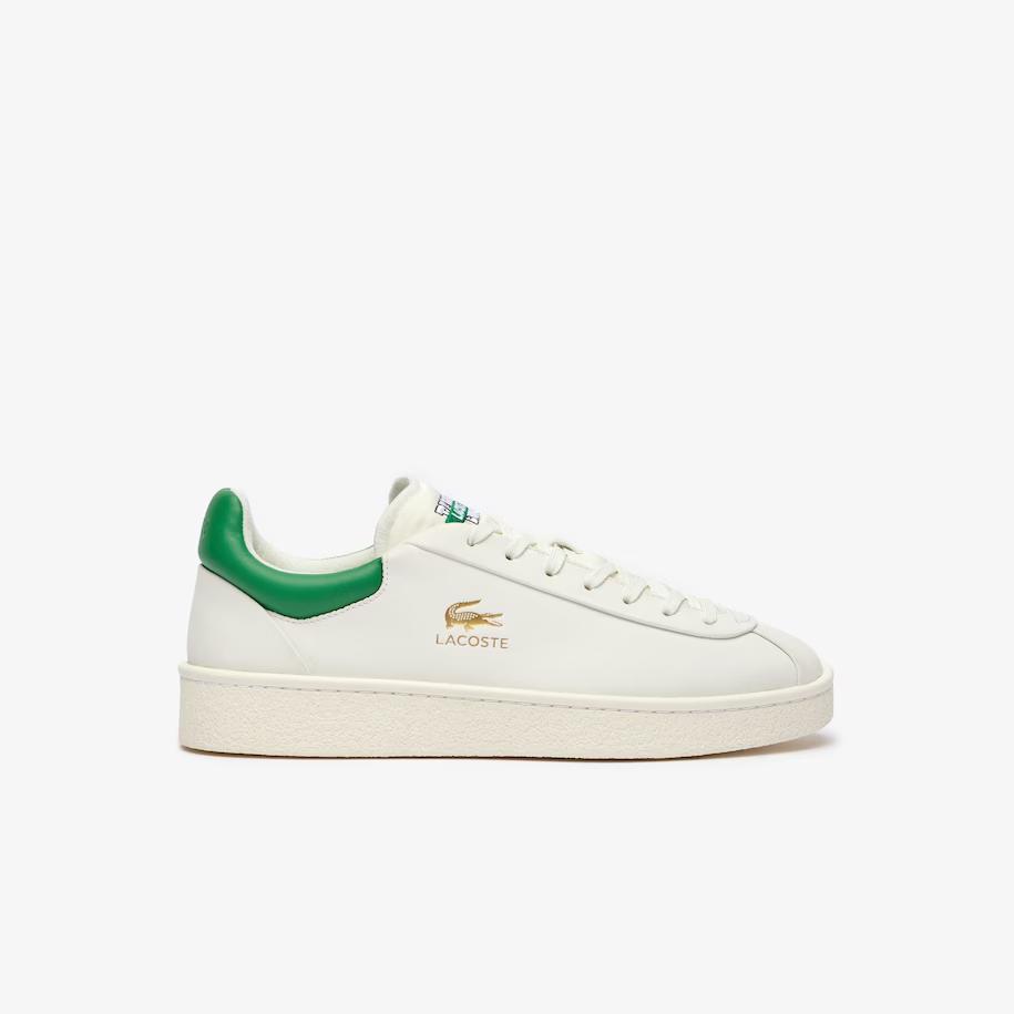 Giày Lacoste Baseshot Premium Leather Sneakers Nam Trắng Xanh Lá