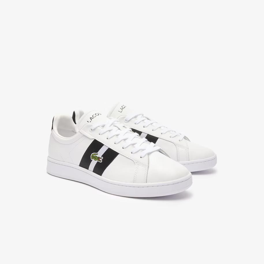 Giày Lacoste Carnaby Pro Cgr Bar Leather Sneakers Nam Trắng Đen
