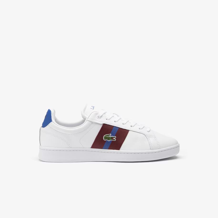 Giày Lacoste Carnaby Pro Cgr Bar Leather Sneakers Nam Trắng Đỏ