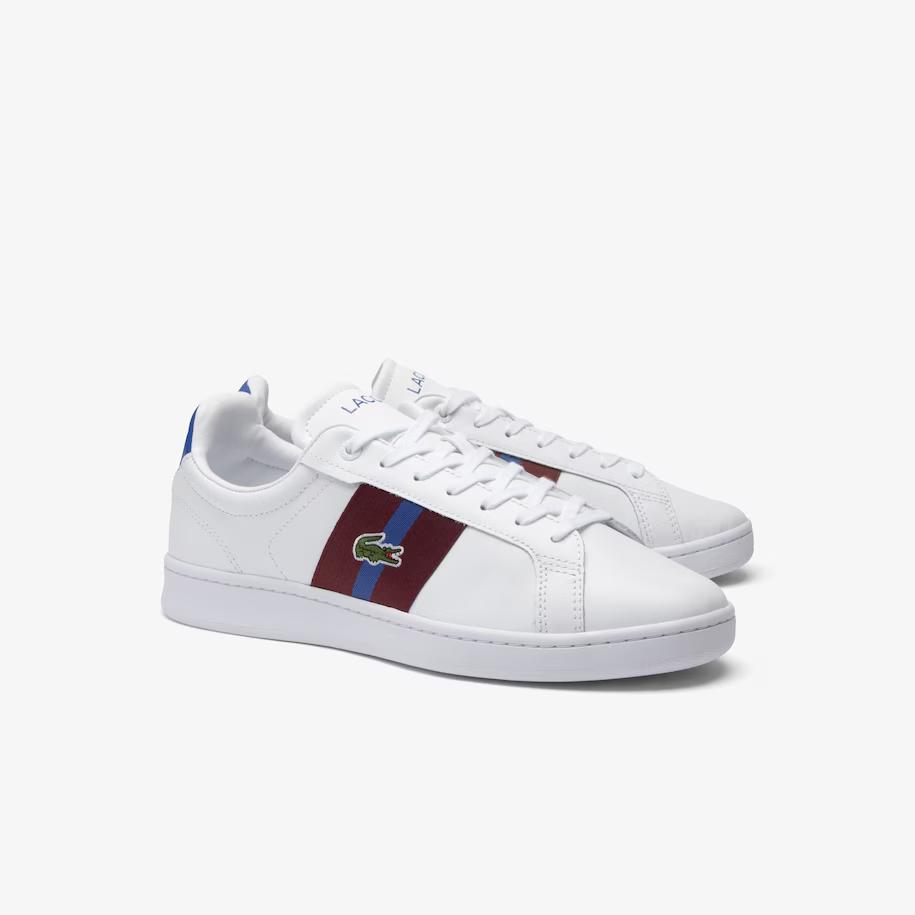 Giày Lacoste Carnaby Pro Cgr Bar Leather Sneakers Nam Trắng Đỏ