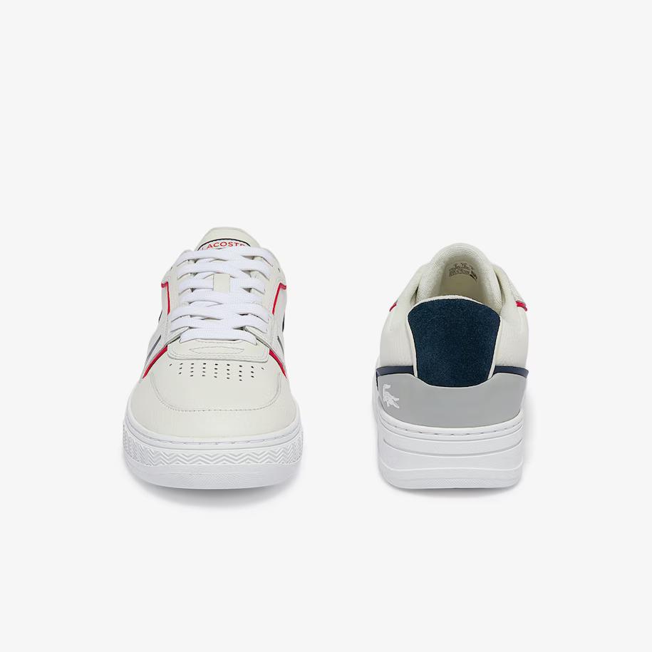 Giày Lacoste L001 Leather Sneakers Nam Trắng Xanh Đỏ