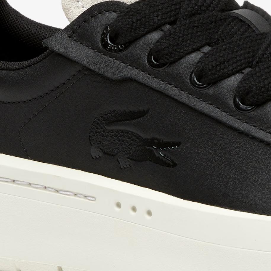 Giày Lacoste Carnaby Platform Leather Sneakers Nữ Đen Trắng