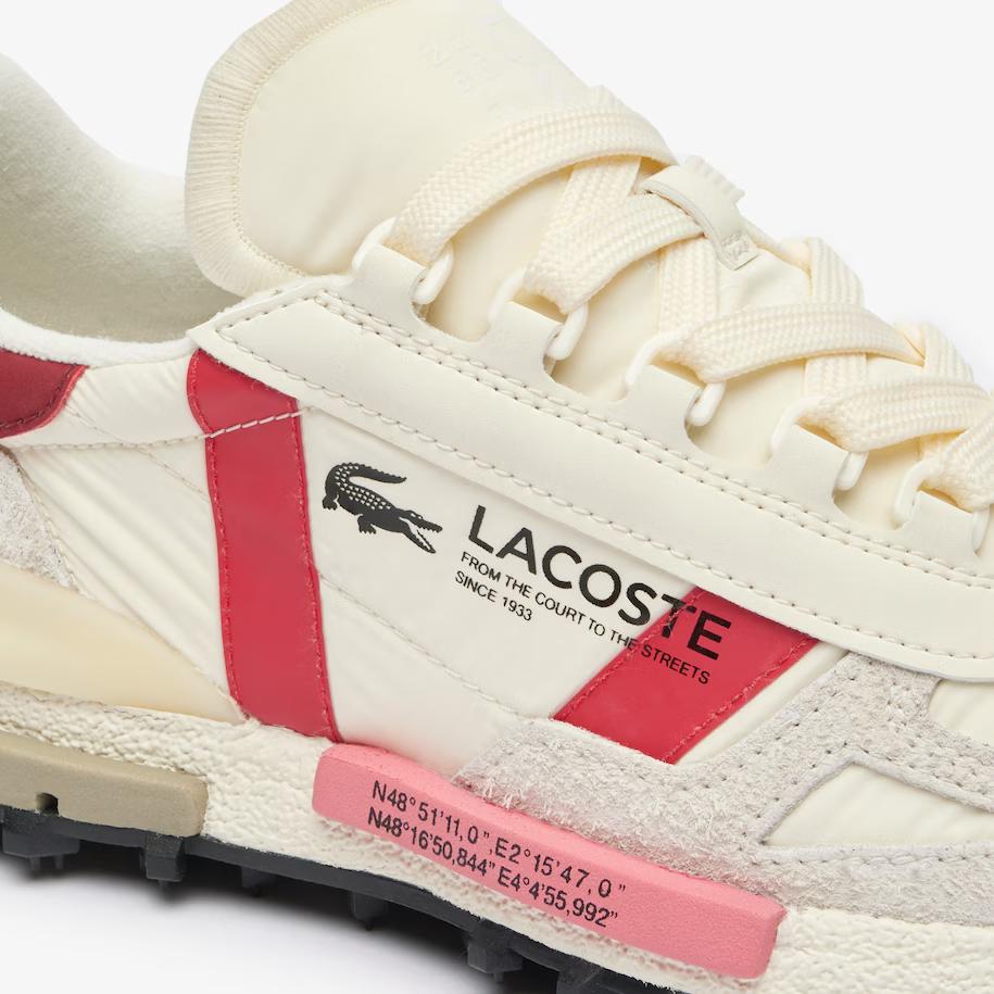 Giày Lacoste Elite Active Sneakers Nữ Trắng Đỏ Xám
