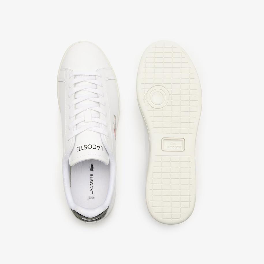 Giày Lacoste Carnaby Pro Leather Sneakers Nam Trắng Đen Đỏ