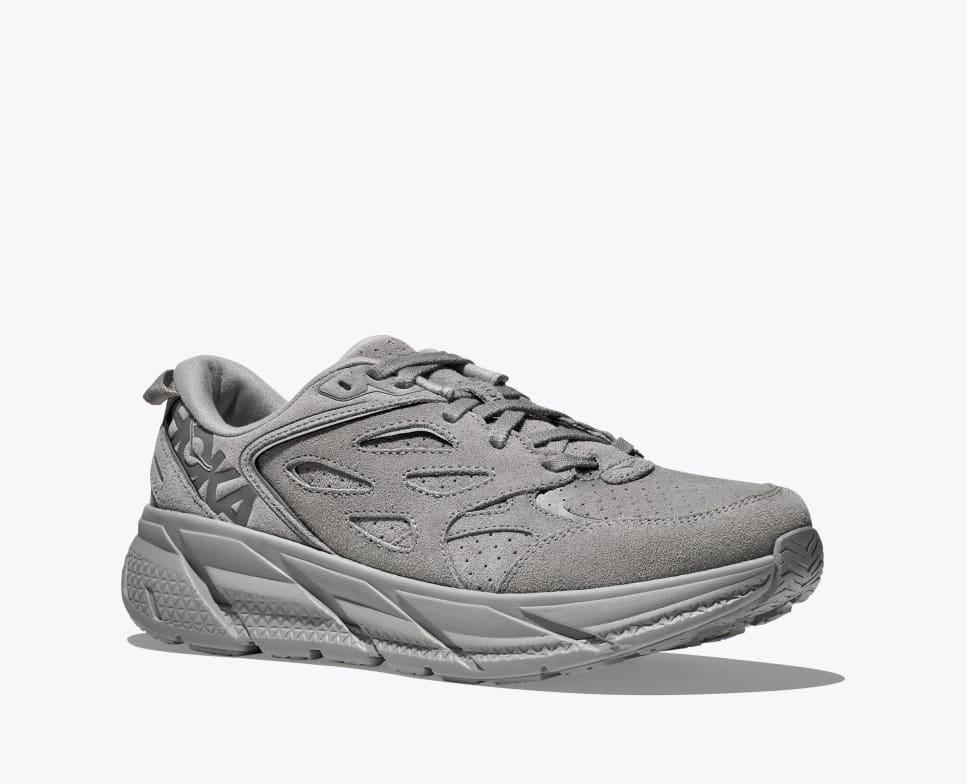 Giày Hoka Clifton L Suede Nữ Xám Đậm