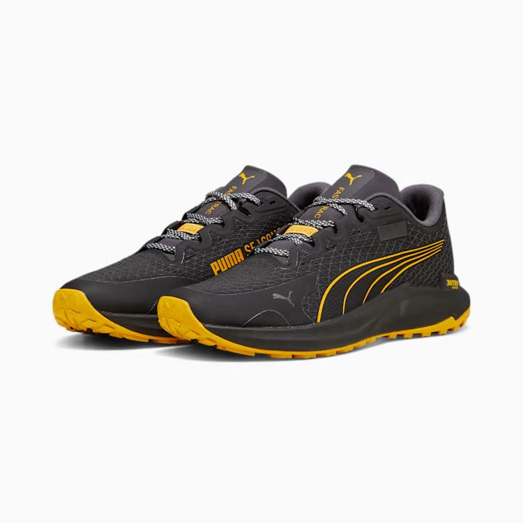 Giày Puma Seasons Fast-Trac Nitro Gore-Tex Men'S Running Shoes Nam Đen Vàng 