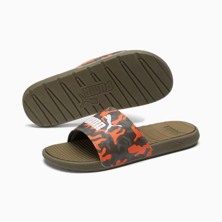 Dép Puma Cool Cat Camo Men Slides Nam Nâu Cam