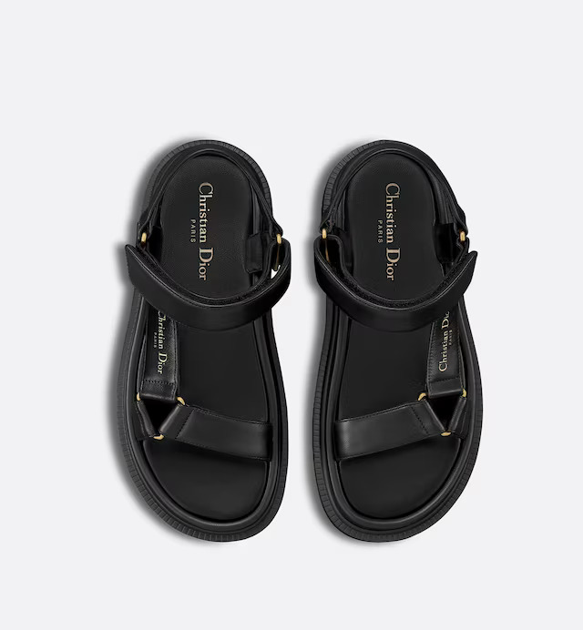 Dép Dior D-Wave Sandal Nữ Đen