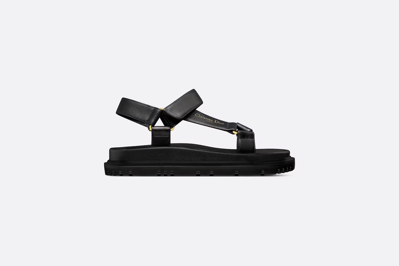 Dép Dior D-Wave Sandal Nữ Đen