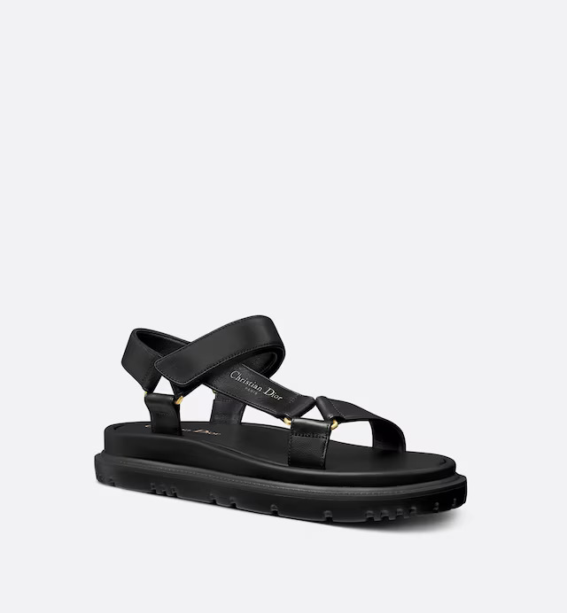 Dép Dior D-Wave Sandal Nữ Đen