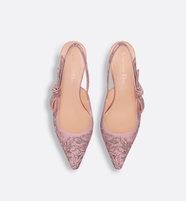 Giày Cao Gót Dior J'Adior Slingback Pump Nữ Hồng Xám