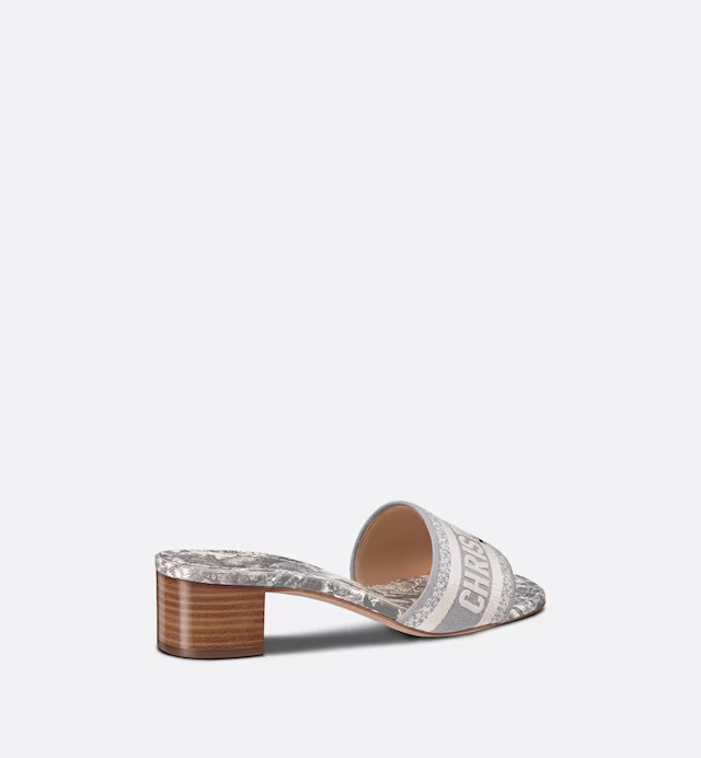 Guốc Dior Dway Heeled Slide Nữ Xám