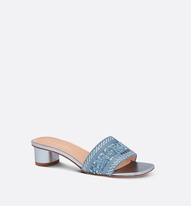 Guốc Dior Dway Heeled Slide Nữ Xanh Dương