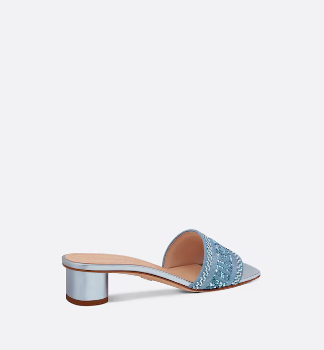 Guốc Dior Dway Heeled Slide Nữ Xanh Dương