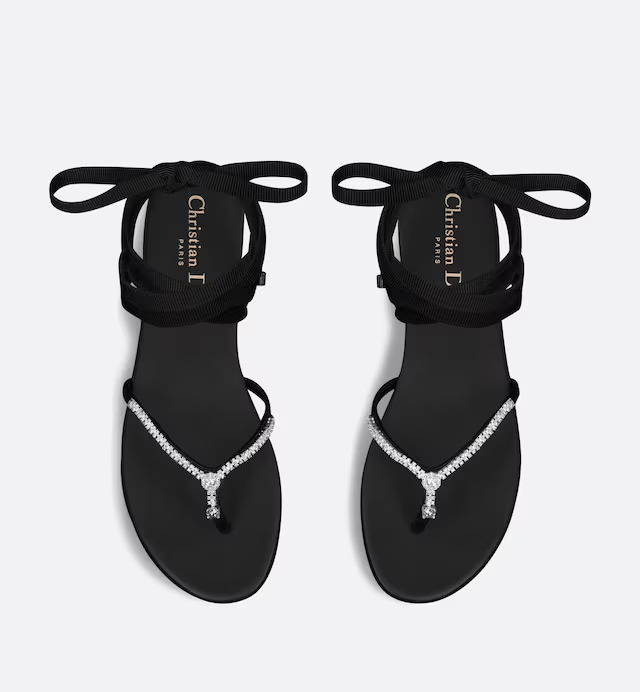 Dép Dior Sunset Thong Sandal Nữ Đen