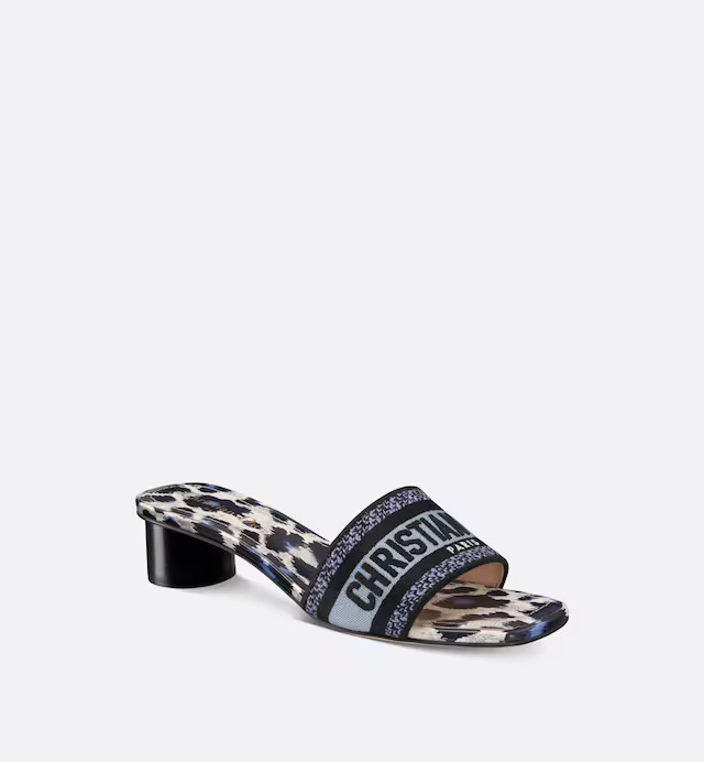 Dép Dior Dway Heeled Slide Nữ Xanh Biển