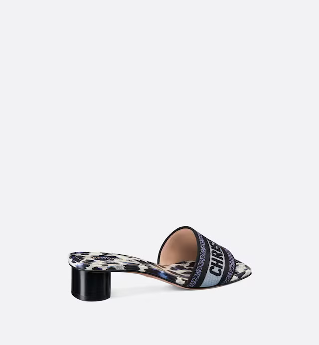 Dép Dior Dway Heeled Slide Nữ Xanh Biển