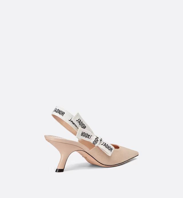 Giày Cao Gót Dior J'Adior Slingback Pump Nữ Hồng Trắng