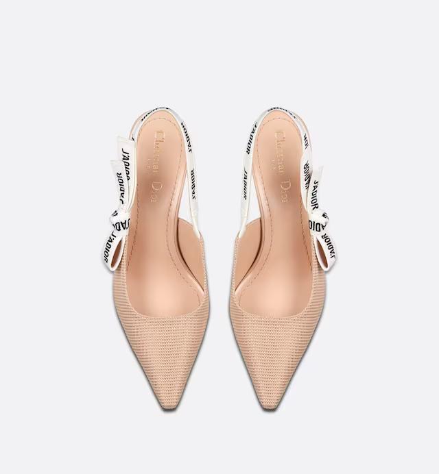 Giày Cao Gót Dior J'Adior Slingback Pump Nữ Hồng Trắng