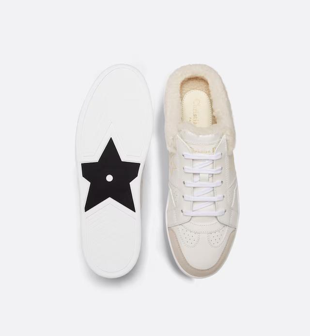 Giày Dior Star Sneaker Nữ Trắng Lông Cừu