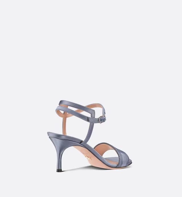 Giày Cao Gót Dior Dway Heeled Sandal Nữ Xanh Đậm 10 cm