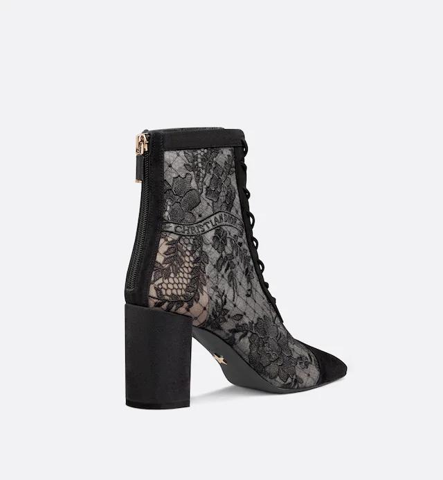 Boot Cao Gót Dior Naughtily-D Heeled Ankle Boot Nữ Đen