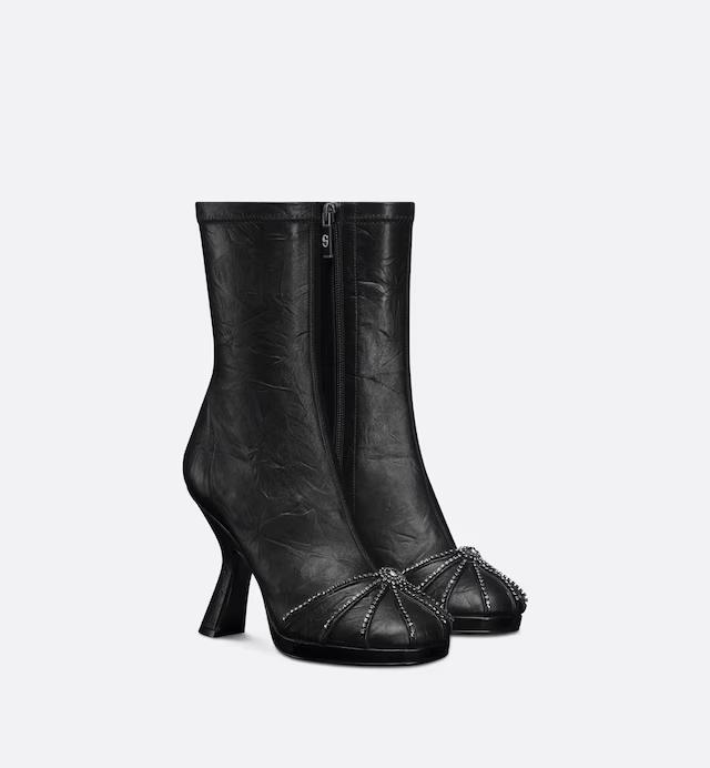 Boot Dior Origine Heeled Ankle Nữ Đen