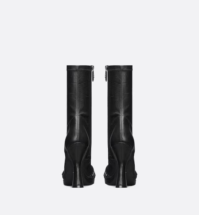 Boot Dior Origine Heeled Ankle Nữ Đen