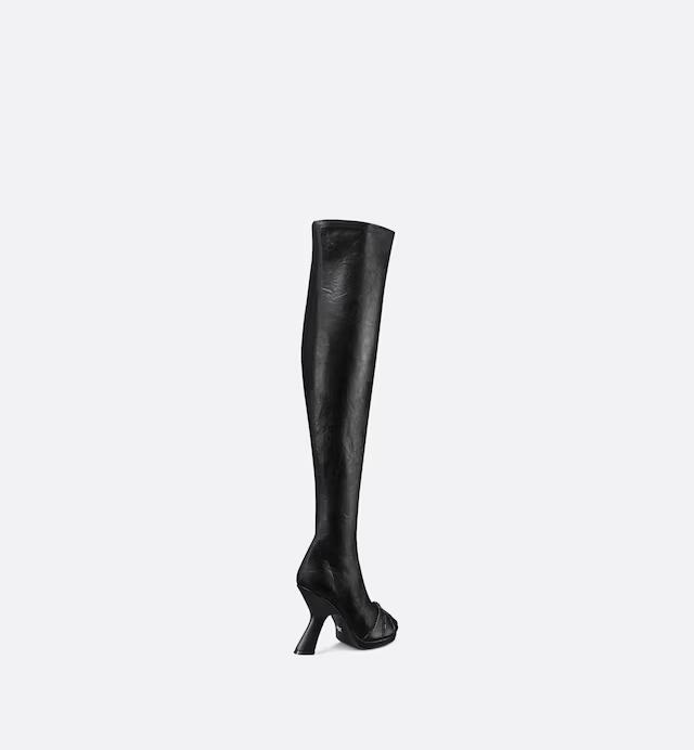 Boot Dior Origine Heeled Thigh Nữ Đen