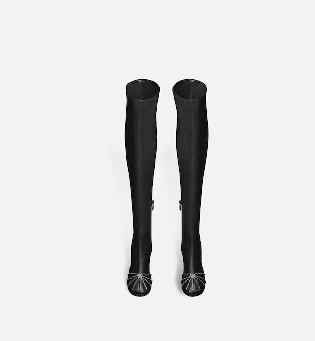 Boot Dior Origine Heeled Thigh Nữ Đen