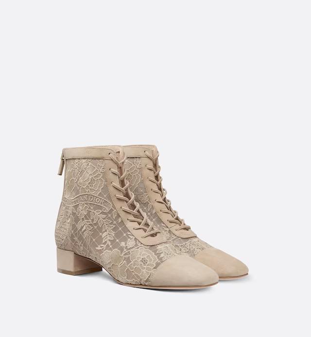 Giày Dior Naughtily-D Ankle Boot Nữ Be