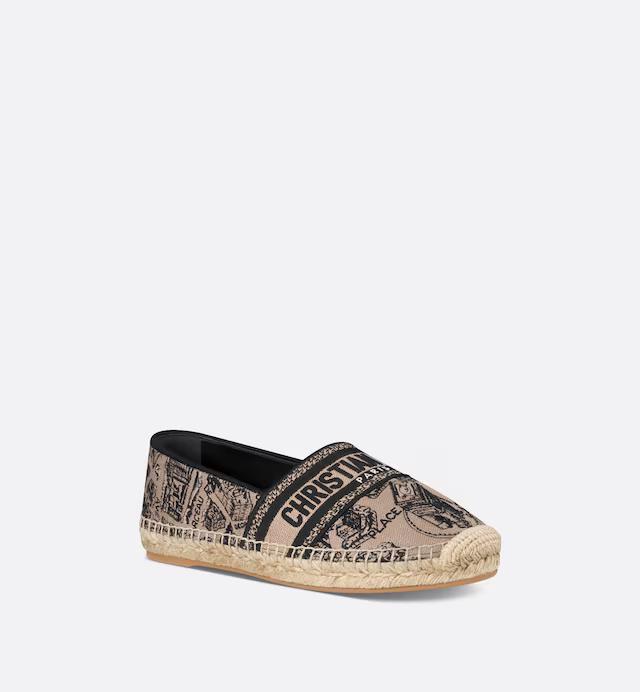 Giày Dior Granville Espadrille Nữ Đen Nâu