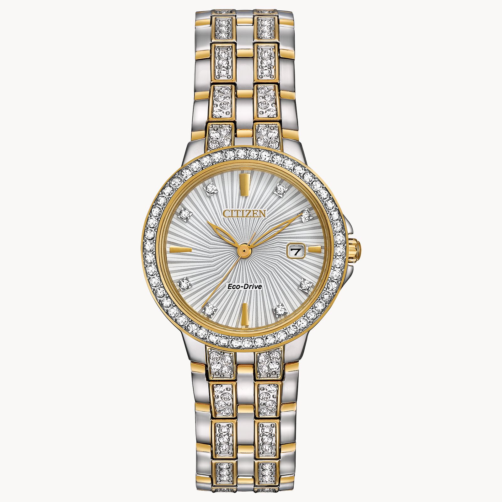 Đồng Hồ Citizen Silhouette Crystal Nữ Bạc Vàng