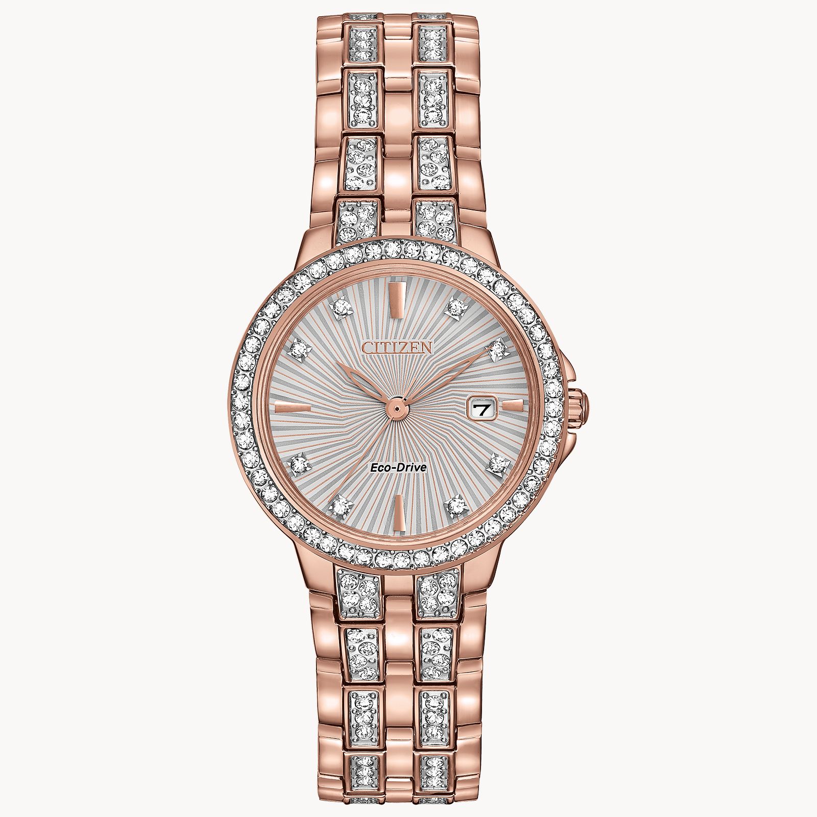 Đồng Hồ Citizen Silhouette Crystal Nữ Vàng Hồng