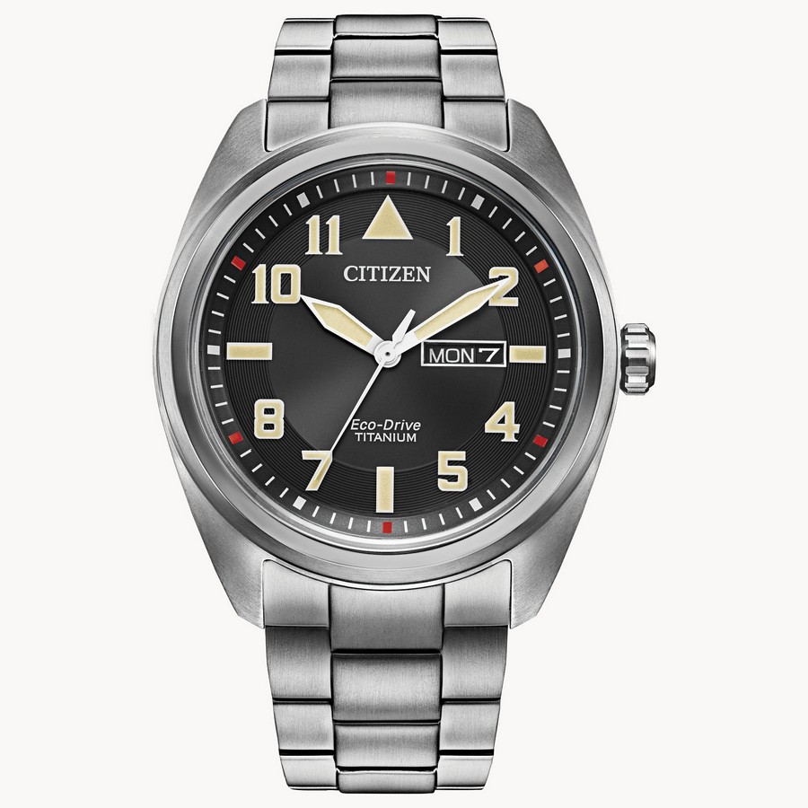 Đồng Hồ Citizen Garrison Nữ Bạc Đen Super Titanium