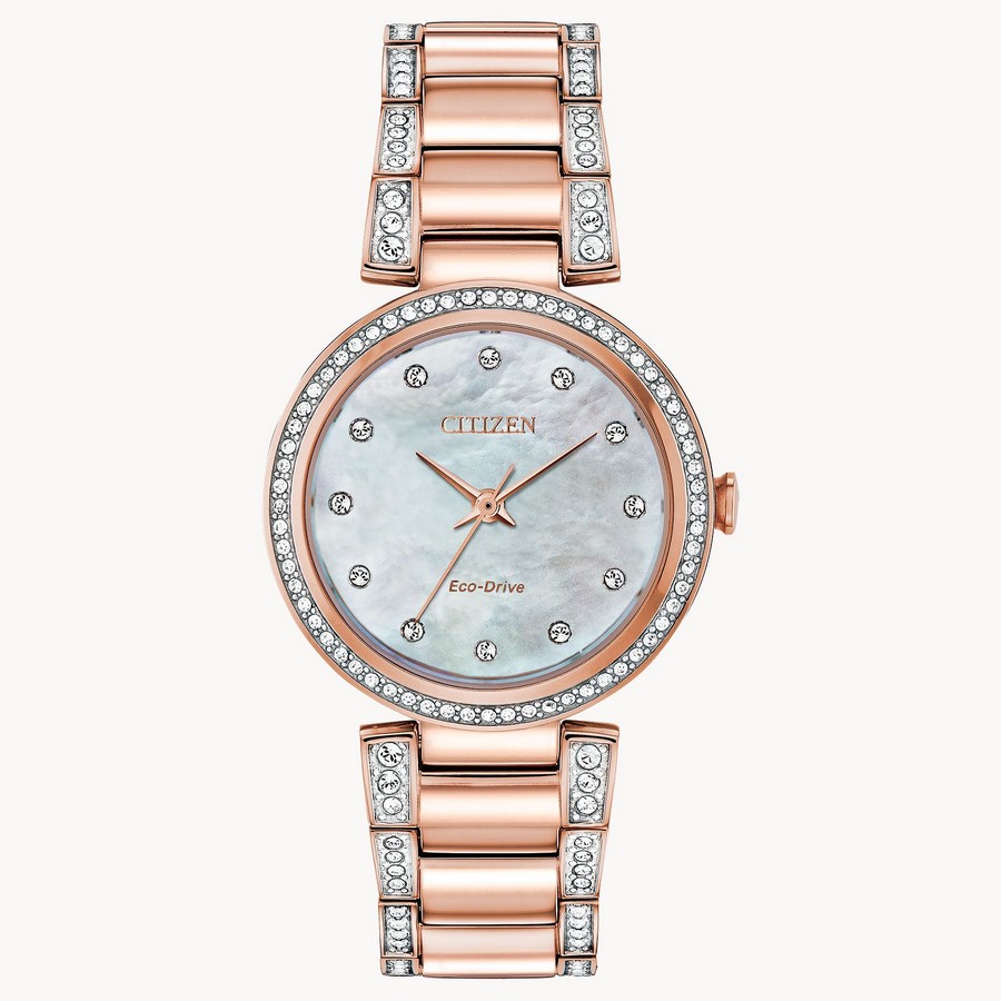 Đồng Hồ Citizen Silhouette Crystal Nữ Hồng Pha Lê