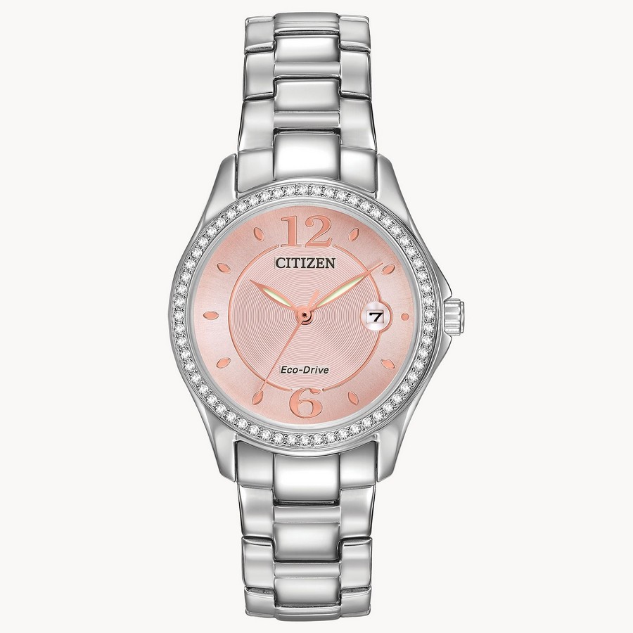 Đồng Hồ Citizen Silhouette Crystal Nữ Bạc Hồng