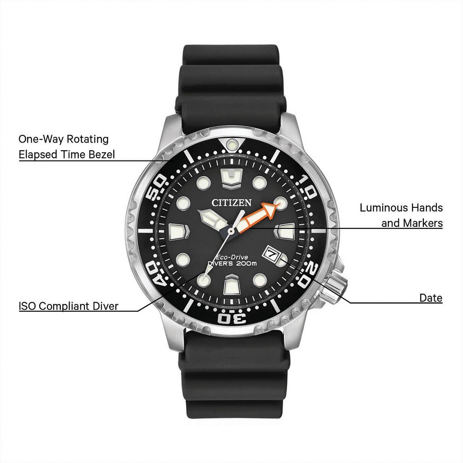 Đồng Hồ Citizen Promaster Dive Nữ Đen Bạc