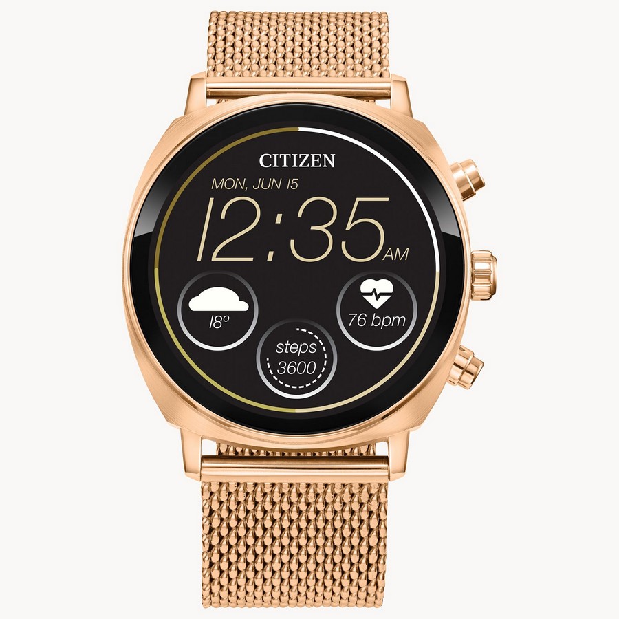 Đồng Hồ Citizen CZ Smart Touchscreen Nữ Hồng Vàng Đen