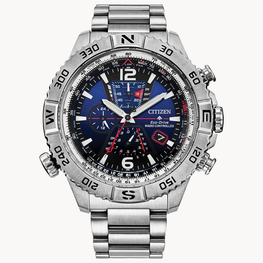 Đồng Hồ Citizen Promaster Navihawk A-T Nam Bạc Xanh Dương