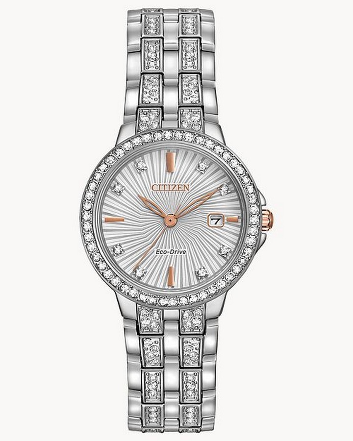 Đồng Hồ Citizen Silhouette Crystal Nữ Bạc